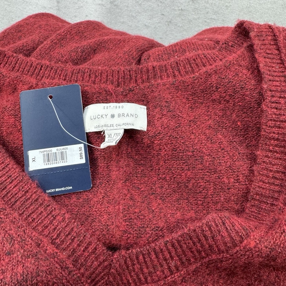NEW $89 Lucky Brand Cloud Soft V-Neck Sweater Women's XL‎  Wool Blend Oversized - Picture 4 of 12